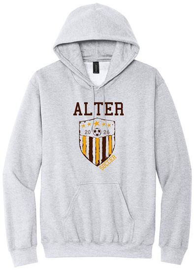 Picture of Alter Boys Soccer Players Hoodie  - Adult/Unisex - Softstyle Midweight Pullover Hooded Sweatshirt by Gildan SF500 - Ash