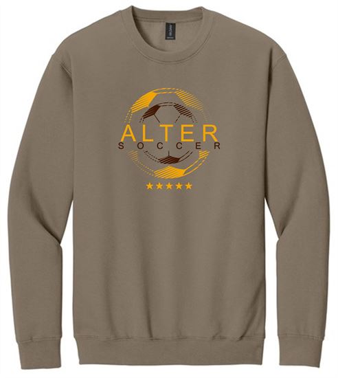 Picture of Alter Boys Soccer - Adult/Unisex - Softstyle Crewneck Sweatshirt by Gildan SF000 -  Savanna Brown or White (Logo 1)