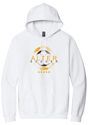 Picture of Alter Boys Soccer - Adult/Unisex - Softstyle Midweight Pullover Hooded Sweatshirt by Gildan SF500 - Savanna Brown or White (Logo 1)