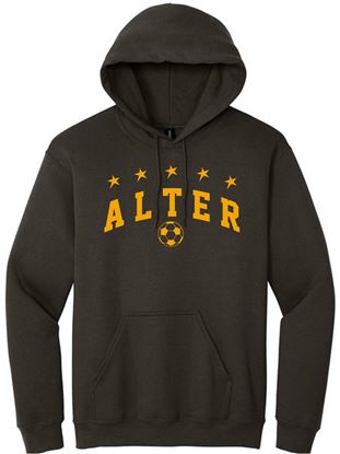 Picture of Alter Boys Soccer - Adult/Unisex - Heavy Blend Hooded Sweatshirt by Gildan 18500 - Dark Brown (Logo 2)