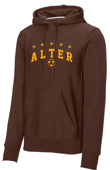 Picture of Alter Boys Soccer - Adult/Unisex - Heavy Weight Hooded Sweatshirt by Sport Tek F281 - Athletic Heather or Brown