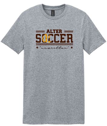 Picture of Alter Girls Soccer - Adult/Unisex - Softstyle Short Sleeve Tee by Gildan 64000 - Sports Grey or White (Logo 2)