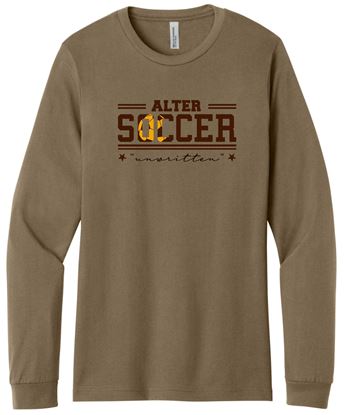 Picture of Alter Girls Soccer - Adult/Unisex - Long Sleeve Tee by Bella + Canvas BC3501 - Vintage Brown or White (Logo 2)