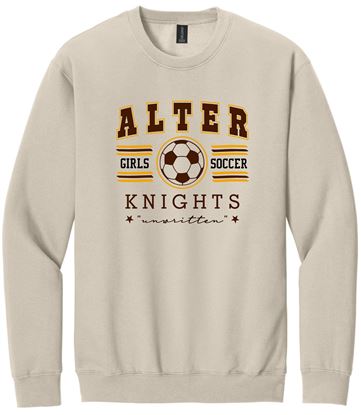 Picture of Alter Girls Soccer - Adult/Unisex - Softstyle Crewneck Sweatshirt by Gildan SF000 -  Sand, Sports Grey, or White (Logo 1)