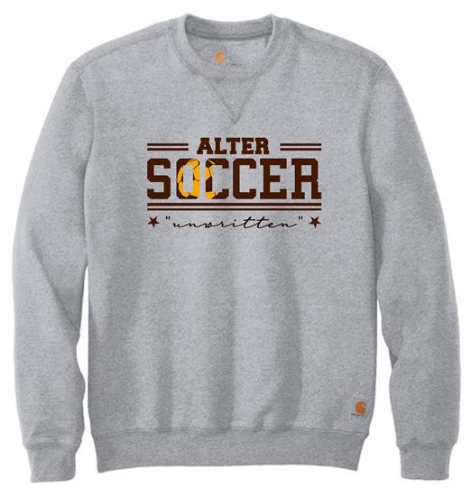 Picture of Alter Girls Soccer - Adult/Unisex - Midweight Crewneck Sweatshirt by Carhartt CTK124 - Heather Grey (Logo 2)