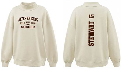 Picture of Alter Girls Soccer SENIOR ONLY!! - Ladies - Juliet Mockneck Senior Mockneck by Pennant 7187 - Vanilla