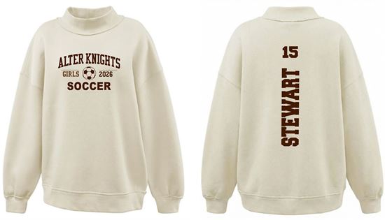 Picture of Alter Girls Soccer - SENIOR ONLY!! - Ladies - Juliet Mockneck Senior Mockneck by Pennant 7187 - Vanilla