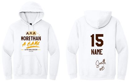 Picture of Alter Girls Soccer - Adult/Unisex - TEAM HOODIE Softstyle Midweight  Pullover Hooded Sweatshirt by Gildan SF500 - White