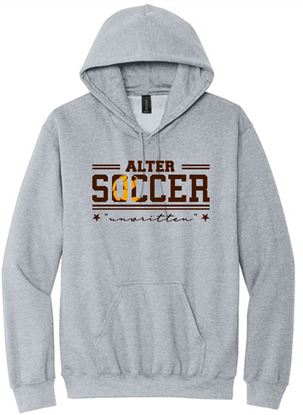 Picture of Alter Girls Soccer - Adult/Unisex - Softstyle Midweight Pullover Hooded Sweatshirt by Gildan SF500 - Savanna Brown, Sports Grey, or White (Logo 2)