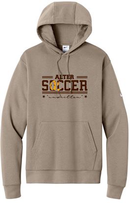 Picture of Alter Girls Soccer - Adult/Unisex - Fleece Pullover Hoodie by Nike NKDR1499 - Khaki (Logo 2)