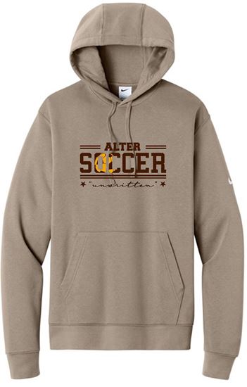 Picture of Alter Girls Soccer - Adult/Unisex - Fleece Pullover Hoodie by Nike NKDR1499 - Khaki (Logo 2)