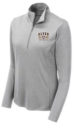 Picture of Alter Girls Soccer - Ladies - Women's Endeavor 1/2-Zip Pullover by Sport Tek LST469 - Light Grey Heather