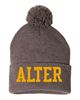 Picture of Alter Girls Soccer - Pom Knit Hat by Sportsman SP15 - Gold or Heather Brown