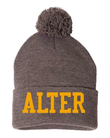 Picture of Alter Girls Soccer - Pom Knit Hat by Sportsman SP15 - Gold or Heather Brown
