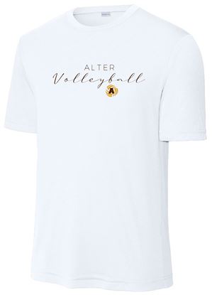Picture of Alter Girls Volleyball  - Adult/Unisex -  Dri Fit Short Sleeve Team Practice Tee by Sport Tek ST350 - White (P1)