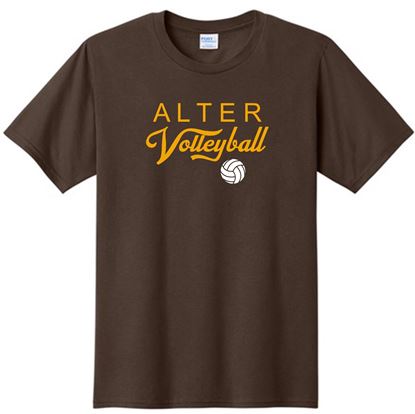 Picture of Alter Girls Volleyball REQUIRED VARSITY ONLY - Adult/Unisex - Team Practice Tee PC450 - Dark Brown (P3)