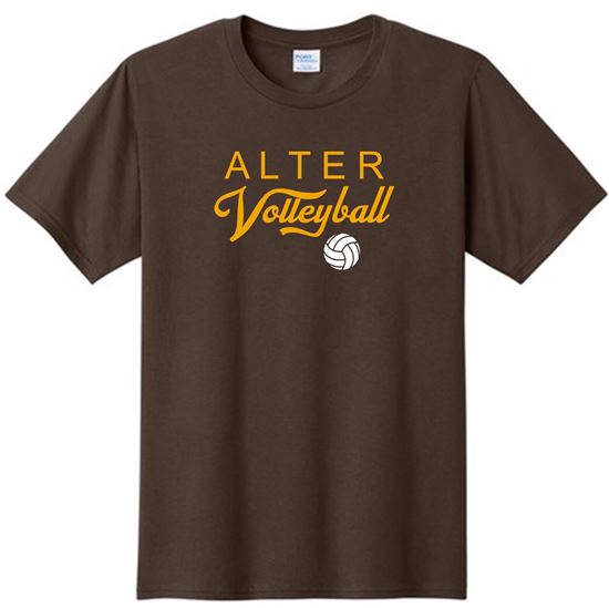 Picture of Alter Girls Volleyball REQUIRED VARSITY ONLY - Adult/Unisex - Team Practice Tee PC450 - Dark Brown (P3)