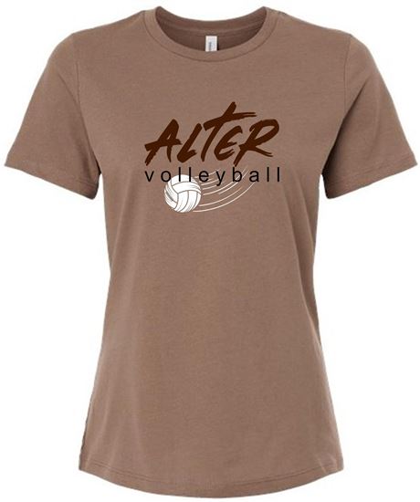Picture of Alter Girls Volleyball - Ladies - Jersey Short Sleeve Tee by Bella+Canvas BC6400 - Solid Athletic Heather or Vintage Brother