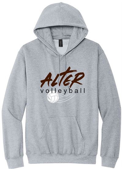 Picture of Alter Girls Volleyball - Adult/Unisex - Softstyle Midweight Pullover Hooded Sweatshirt by Gildan SF500 - Sand, Sports Grey or Vintage Brown