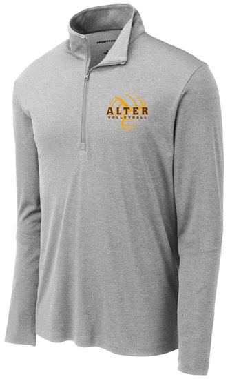 Picture of Alter Girls Volleyball - Adult/Unisex - Endeavor 1/4-Zip Pullover by Sport Tek ST469 - Light Grey Heather