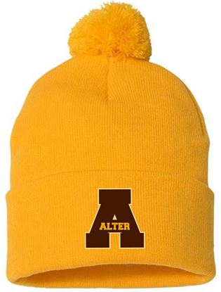 Picture of Alter Girls Soccer - Pom Knit Hat by Sportsman SP15 - Gold or Heather Grey