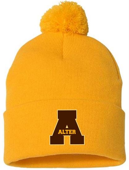 Picture of Alter Girls Soccer - Pom Knit Hat by Sportsman SP15 - Gold or Heather Grey
