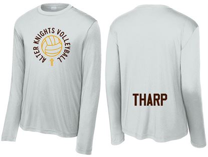 Picture of Alter Girls Volleyball - REQUIRED - Adult/Unisex -  Team Warm Up Dri Fit Long Sleeve Tee by Sport-Tek ST350LS - Silver Grey