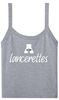 Picture of Alter Lancerettes - Ladies - Micro Rib Spaghetti Strap Tank w/ Glitter Logo by Bella+Canvas BC1012 - Athletic Heather or Solid Black Blend