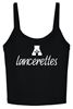 Picture of Alter Lancerettes - Ladies - Micro Rib Spaghetti Strap Tank w/ Glitter Logo by Bella+Canvas BC1012 - Athletic Heather or Solid Black Blend