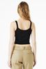 Picture of Alter Lancerettes - Ladies - Micro Rib Spaghetti Strap Tank w/ Glitter Logo by Bella+Canvas BC1012 - Athletic Heather or Solid Black Blend