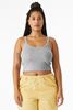Picture of Alter Lancerettes - Ladies - Micro Rib Spaghetti Strap Tank w/ Glitter Logo by Bella+Canvas BC1012 - Athletic Heather or Solid Black Blend