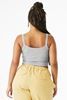 Picture of Alter Lancerettes - Ladies - Micro Rib Spaghetti Strap Tank w/ Glitter Logo by Bella+Canvas BC1012 - Athletic Heather or Solid Black Blend
