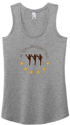 Picture of Alter Lancerettes - Ladies - Women's Perfect Tri-Racerback Tank Top by District DM138L - Grey Frost or White