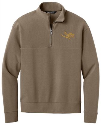 Picture of Alter Lancerettes - Adult/Unisex - Linear Texture 1/4 Zip w/ Logo Choice by Mercer+Meetle MM3040 - Warm Taupe
