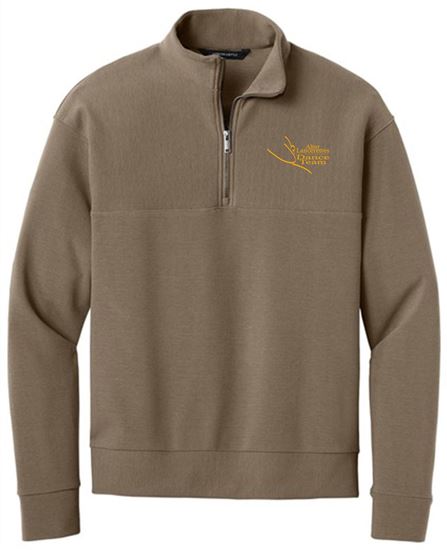 Picture of Alter Lancerettes - Adult/Unisex - Linear Texture 1/4 Zip w/ Logo Choice by Mercer+Meetle MM3040 - Warm Taupe
