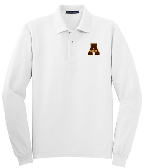 Picture of Alter High School  - Adult/Unisex - Long Sleeve Uniform Polo by Port Authority K500LS - White