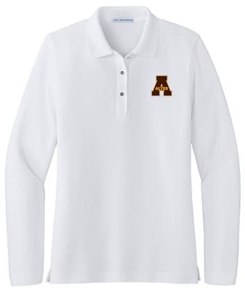 Picture of Alter High School - Ladies - Long Sleeve Uniform Polo by Port Authority L500LS  - White