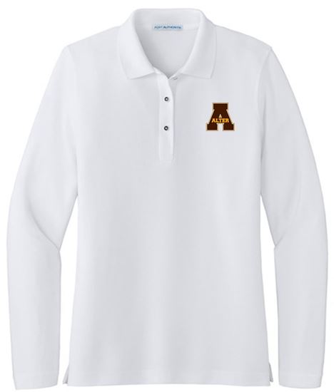Picture of Alter High School - Ladies - Long Sleeve Uniform Polo by Port Authority L500LS  - White