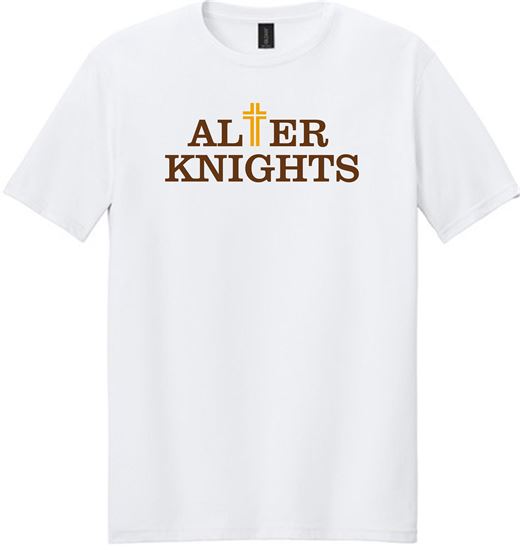 Picture of Clearance! Alter High School - Adult/Unisex - Jersey Short Sleeve Tee w/ Logo Choice by Bella + Canvas BC3001 - White 4 Left!
