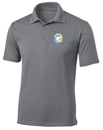 Picture of Mother of God - Adult/Unisex - Short Sleeve Polo by Sport Tek ST650 - Blue Lake or Concrete