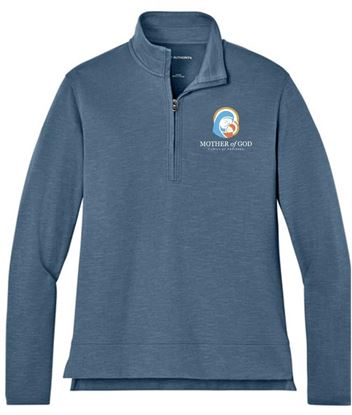 Picture of Mother of God - Ladies - Breakwater 1/4 Zip by Port Authority LK821 - Dusk Blue