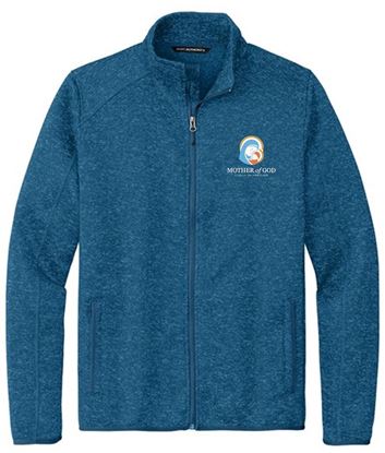 Picture of Mother of God - Adult/Unisex - Full Zip Sweater Fleece Jacket by Port Authority F232 - Medium Blue Heather