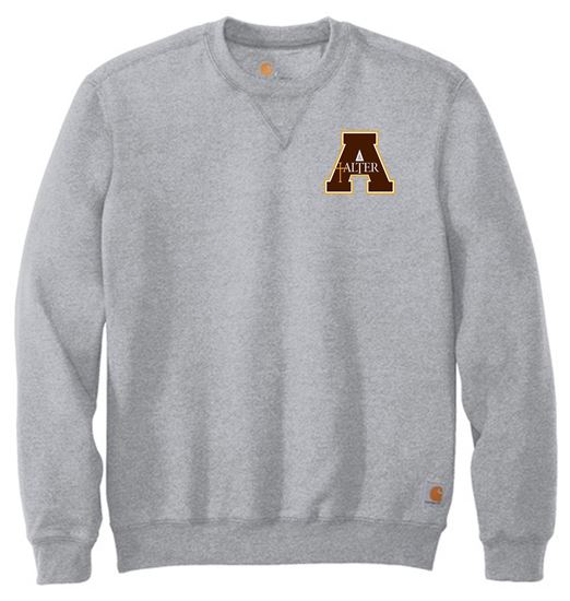 Picture of Alter EMBROIDERED Crewneck- Adult/Unisex - Midweight Crewneck Sweatshirt by Carhartt CTK124 - Heather Grey