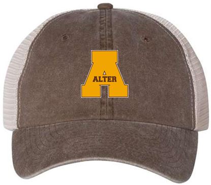 Picture of Clearance!  Alter - Sportsman Pigment-dyed Trucker Cap- SP510 - Brown/ Stone - 1 Left!