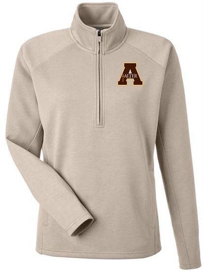 Picture of NEW!! Alter - Ladies - Women's Apex 1/4 Zip Pullover w/ Logo Choice by J. America 8754 - Mojave
