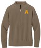 Picture of New! - Alter - Ladies - Women's Linear Texture 1/4 Zip w/ Logo Choice by Mercer+Mettle MM3041 - Warm Taupee - NOT UNIFORM!