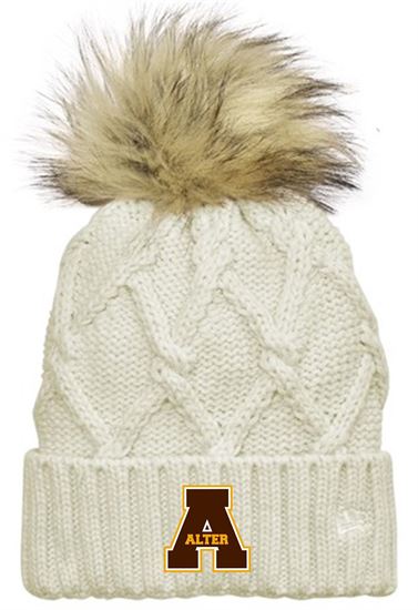 Picture of Alter - Faux Fur Pom Beanie by New Era NE911 - Grey or Ivory