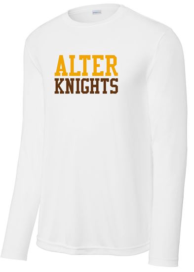 Picture of Alter High School - Adult/Unisex - Dri Fit Long Sleeve Tee w/LOGO CHOICE by Sport-Tek ST350LS - White