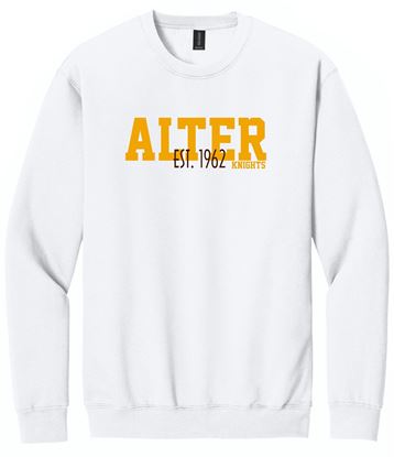 Picture of Alter High School - Adult/Unisex - Heavyblend Crewneck Sweatshirt w/ LOGO CHOICE by Gildan 18000 - White