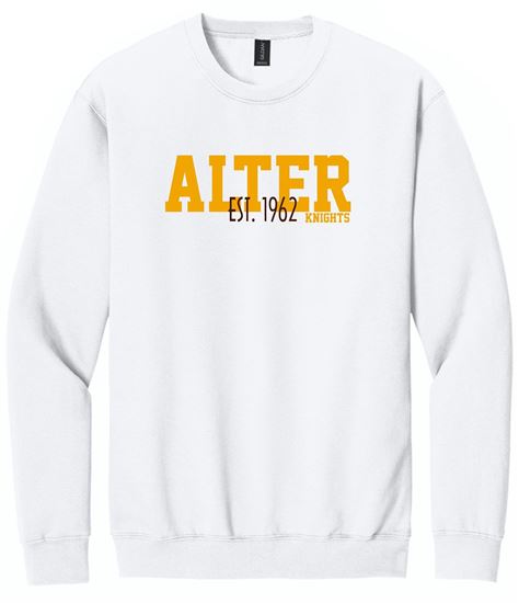 Picture of Alter High School - Adult/Unisex - Heavyblend Crewneck Sweatshirt w/ LOGO CHOICE by Gildan -SF000 - White